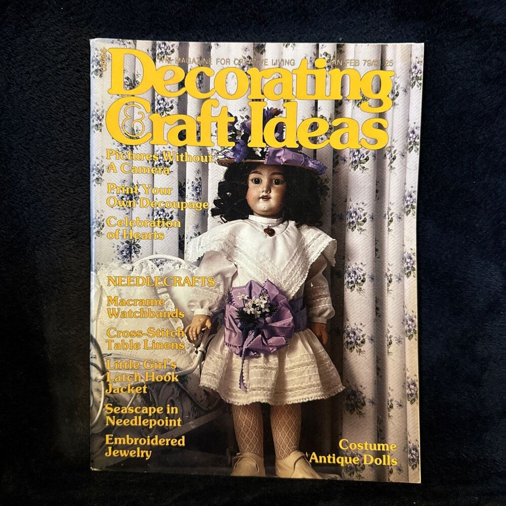 Vintage 1979 Decorating & Craft Ideas Magazine Seaside Pattern Coats & Clark Ads